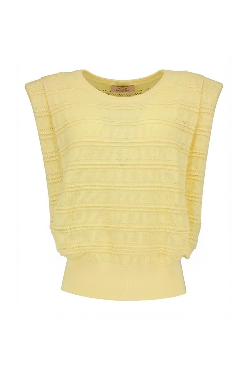 Studio Anneloes Trui Leona knitted top Geel 2