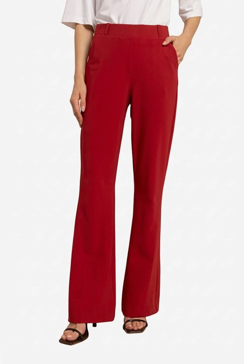 Studio Anneloes Pantalon Flair Bonded Rood 1