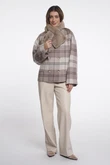 Rino & Pelle Sjaal Stip.7002612 Taupe 2