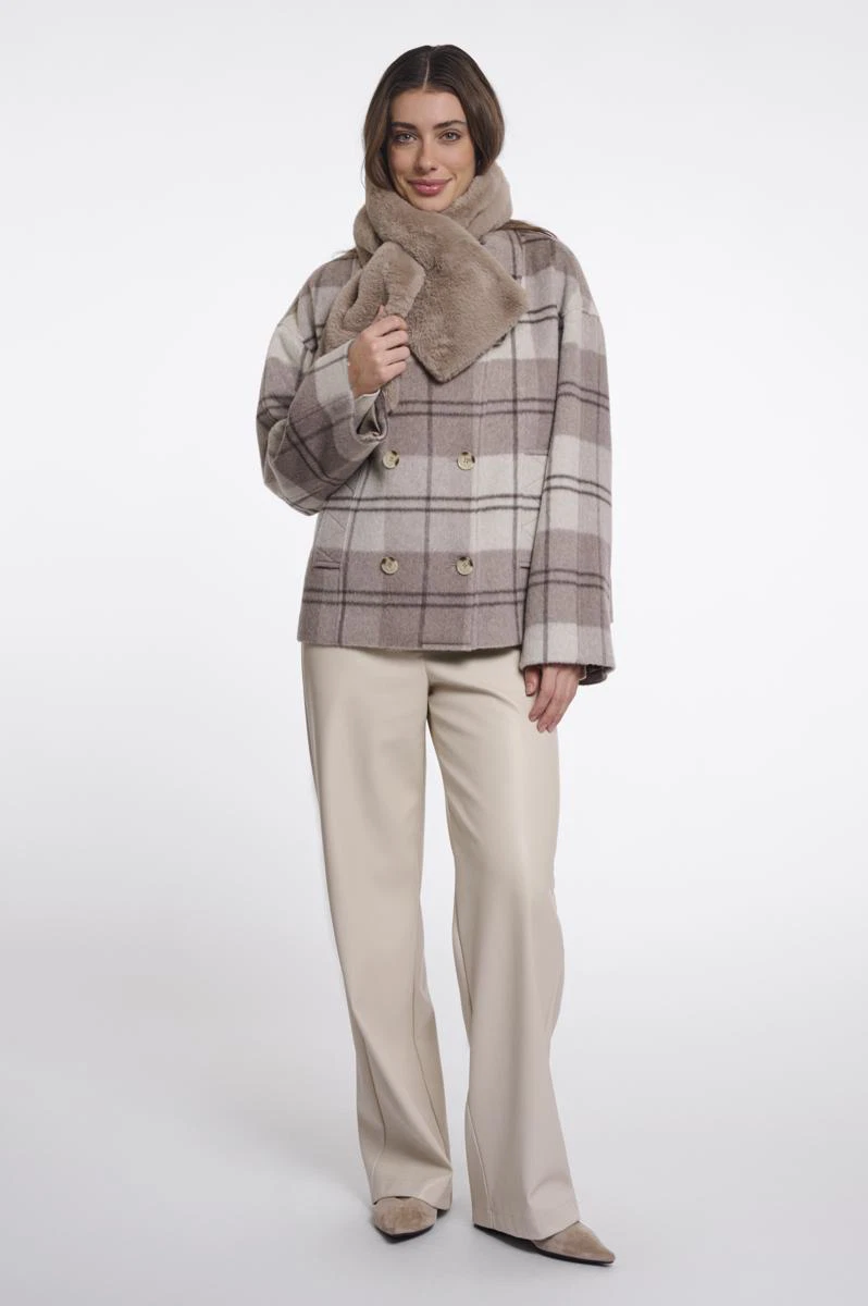 Rino & Pelle Sjaal Stip.7002612 Taupe 2