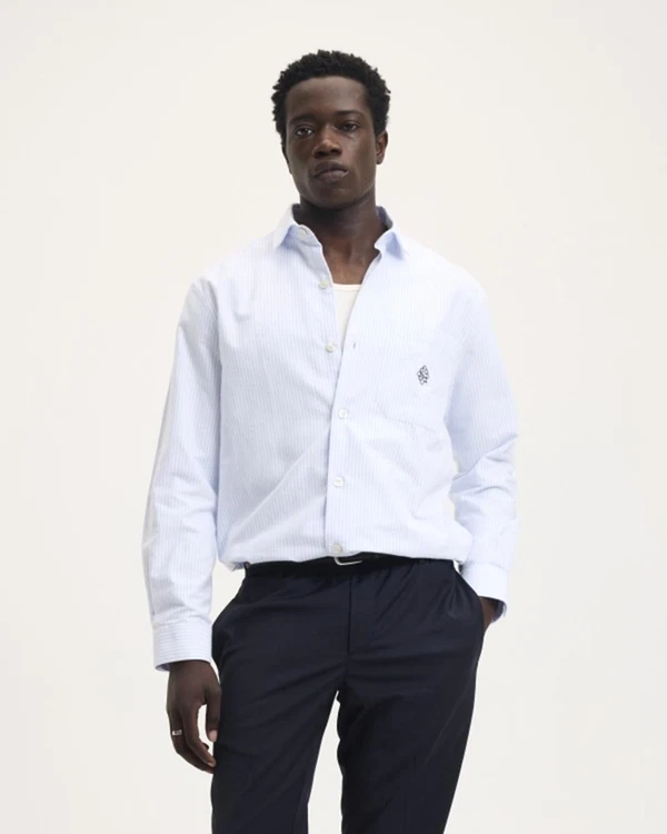 The GoodPeople Overhemd Soy Blauw 1