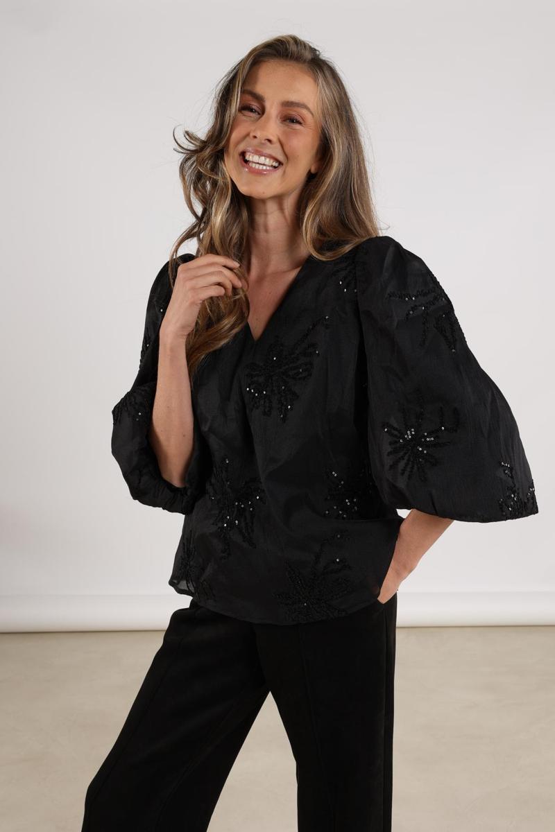 NUKUS Blouse NKF02001 Zwart 1