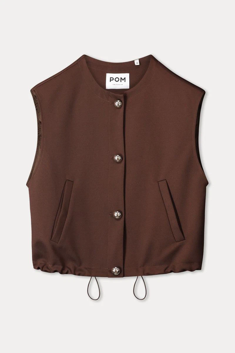POM Amsterdam Gilet SP9711 Bruin 2