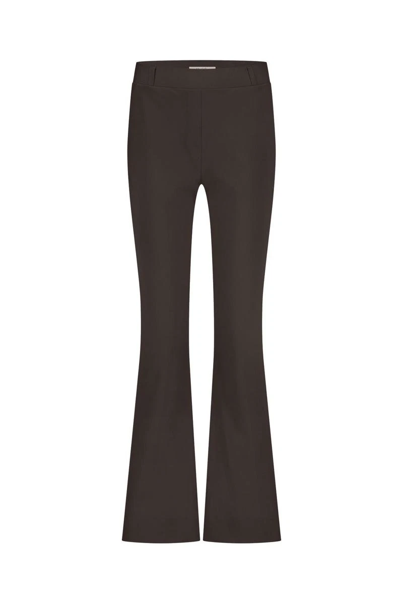 Studio Anneloes Pantalon Flair Bonded Long Bruin 2