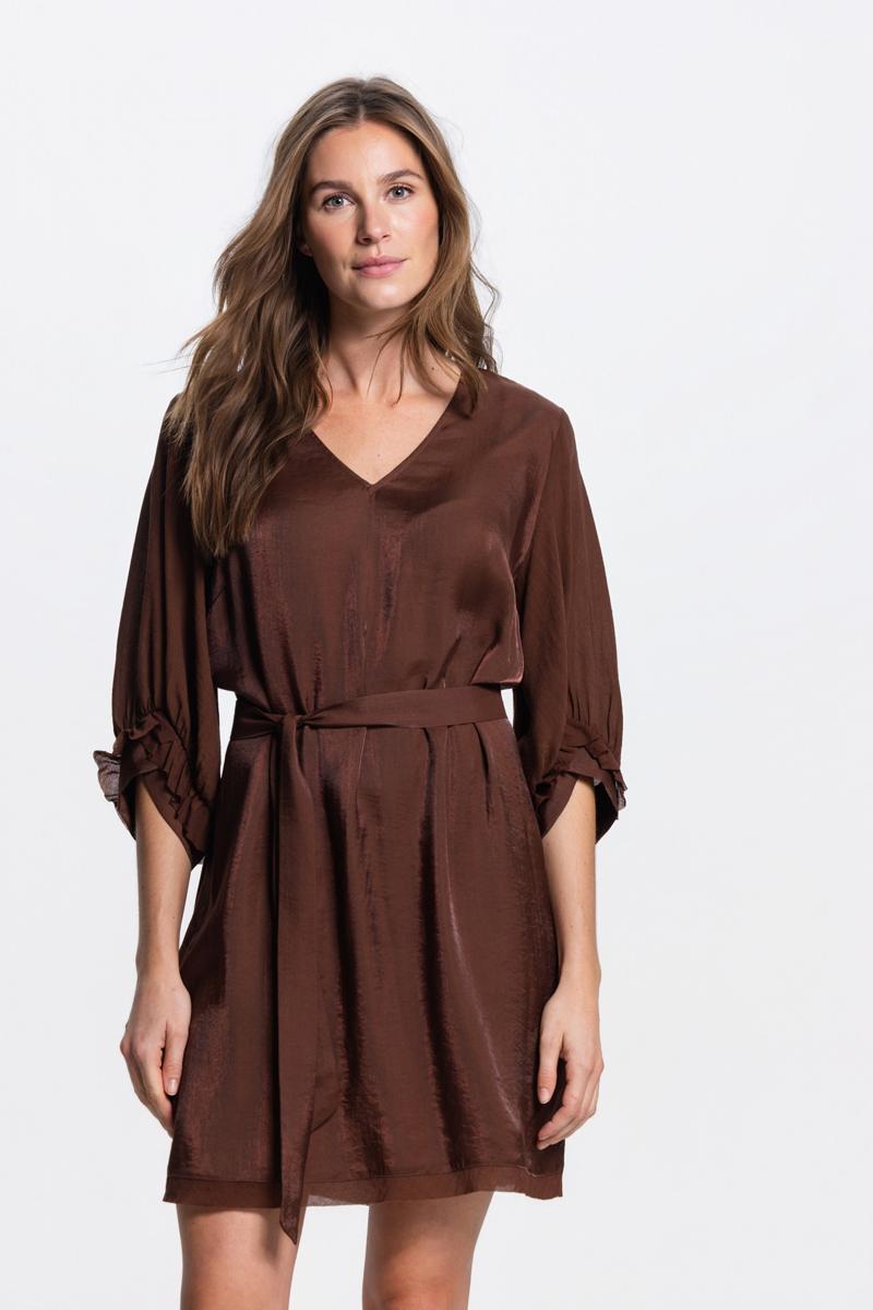 Jansen Amsterdam Jurk POLLY SS26.4 Bruin 5
