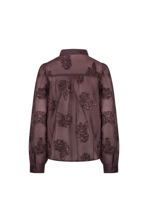 NUKUS Blouse NKF02156 Bruin 4