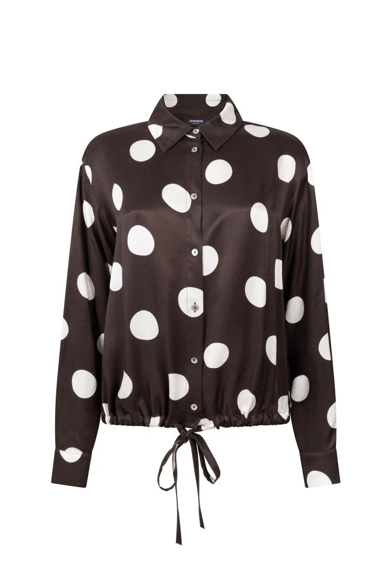 Jansen Amsterdam Blouse Dot Bruin 2