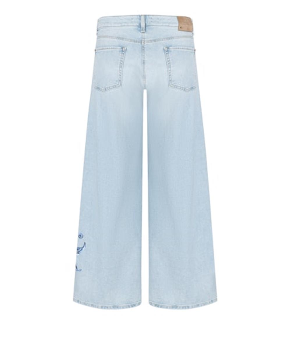 Cambio Jeans Palazzo Cropped Blauw 4