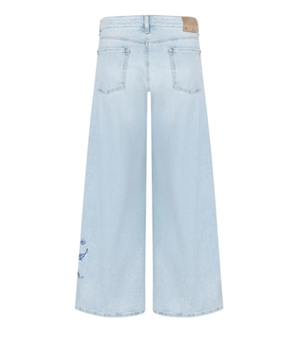 Cambio Jeans Palazzo Cropped Blauw 4