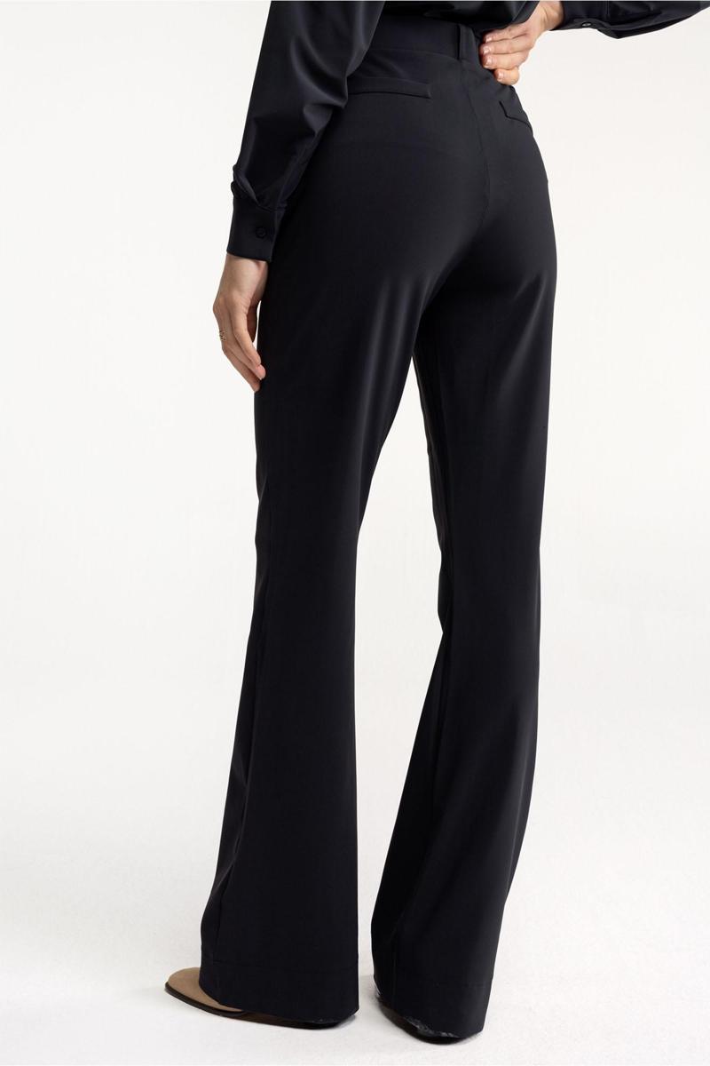 Studio Anneloes Pantalon Flair LONG bonded Zwart 3