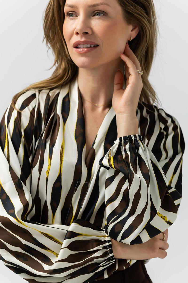 Label DOT Blouse Ange Bruin 4