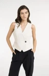 YAYA Gilet 01-521007-605 Off-White 1