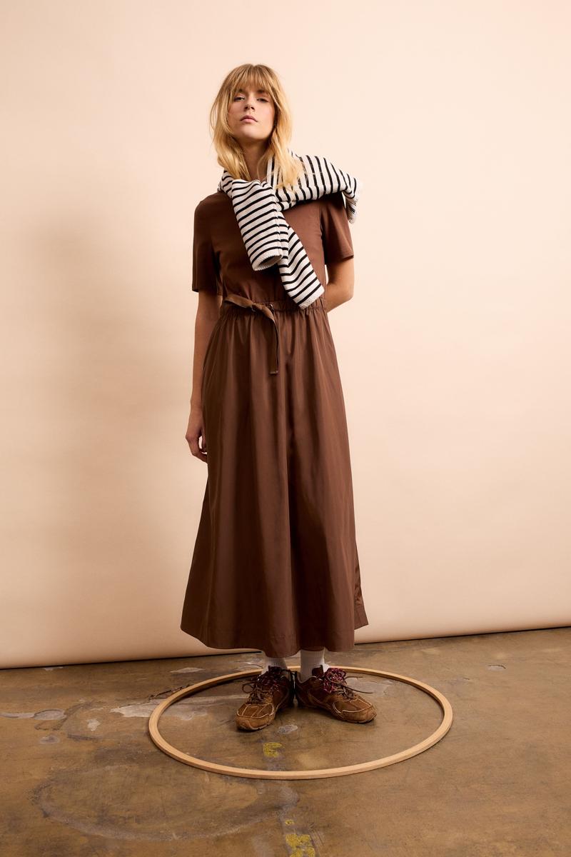 Oui Jurk 0097171 Bruin 6