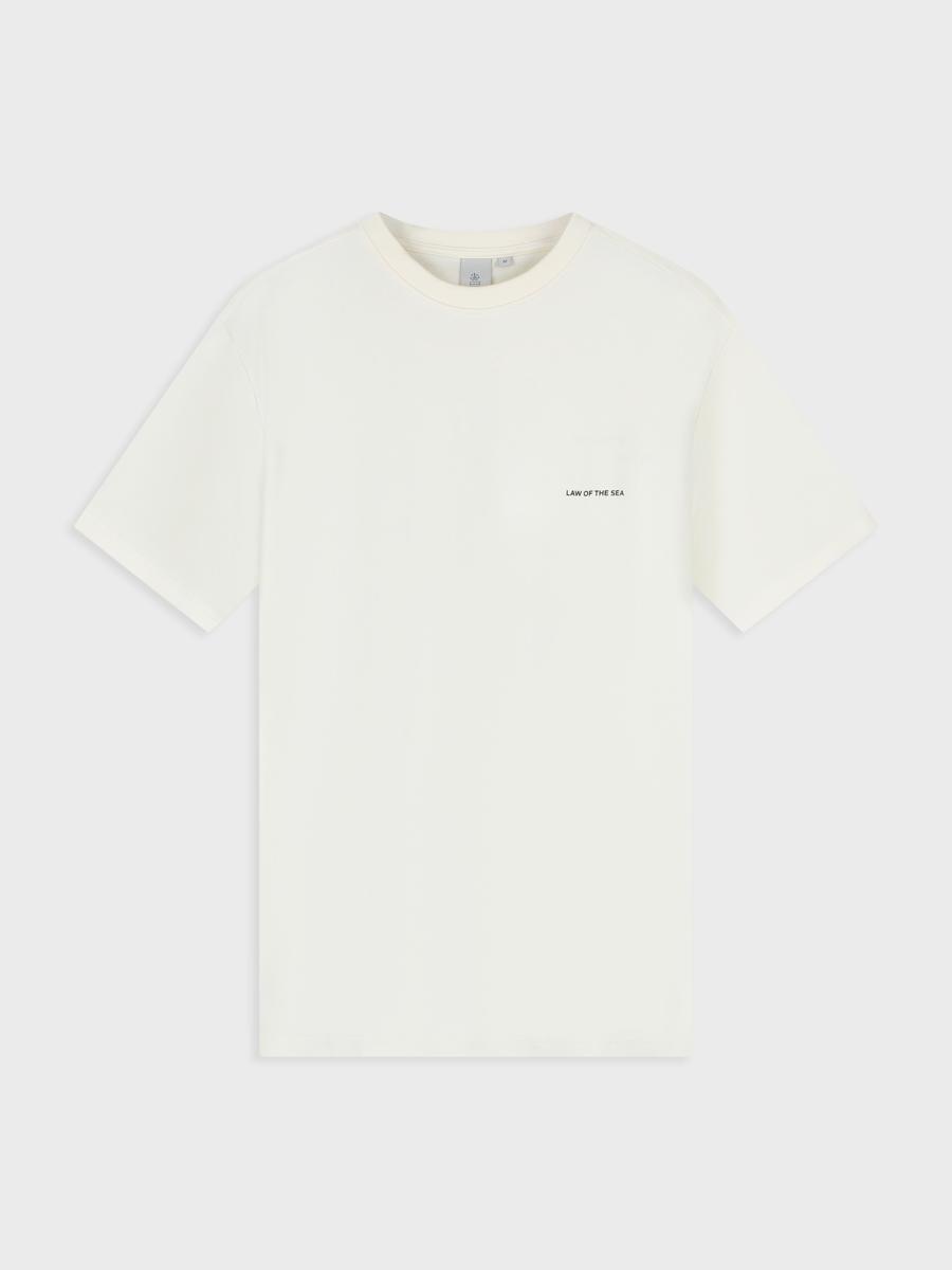 Law of the Sea T-Shirt Flora Artwork Off-White 4