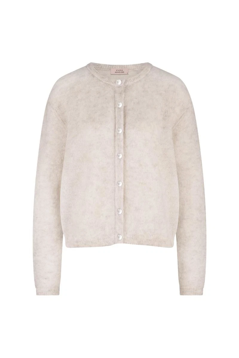Studio Anneloes Vest Bibi mohair cardi Off-White 2