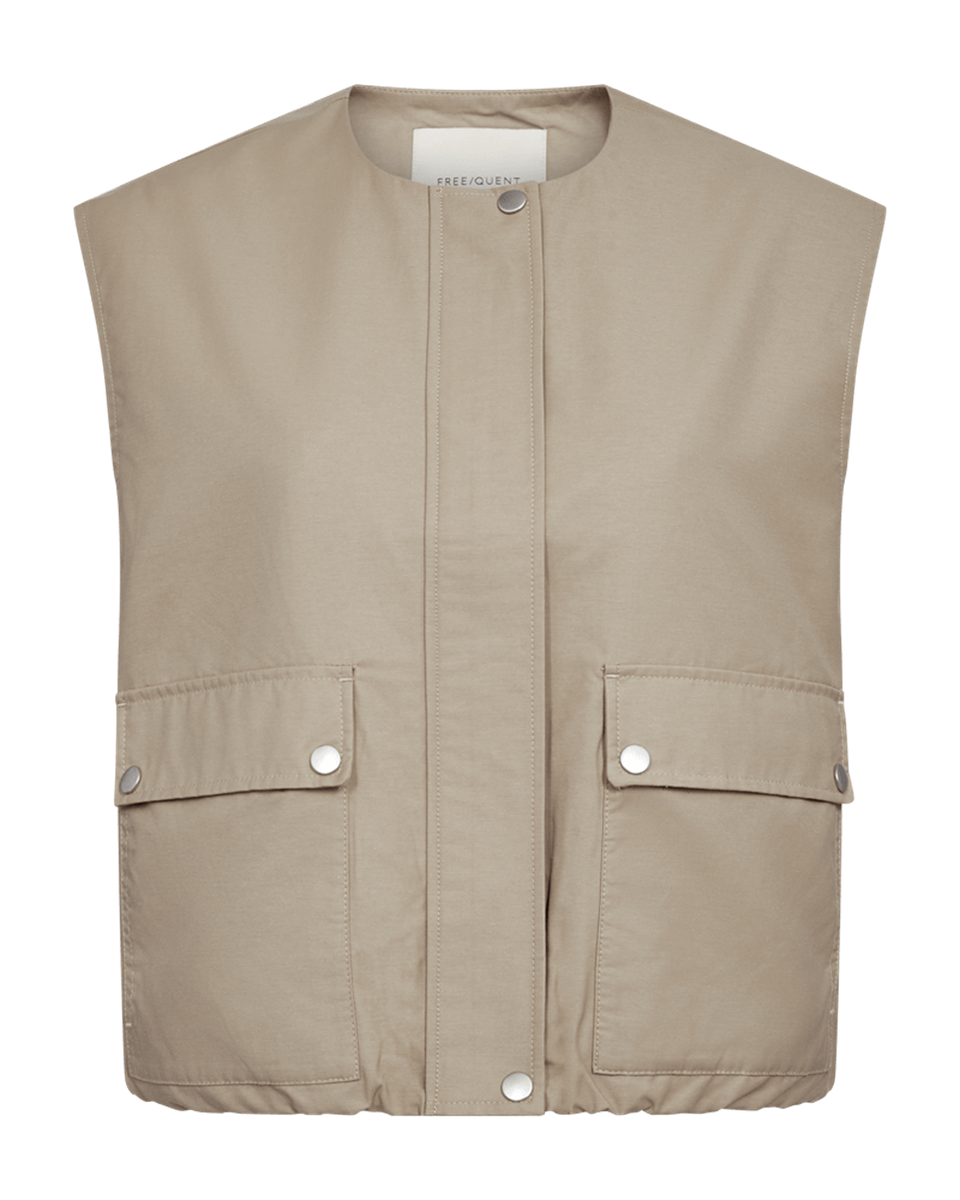 Freequent Gilet Cana Taupe 2