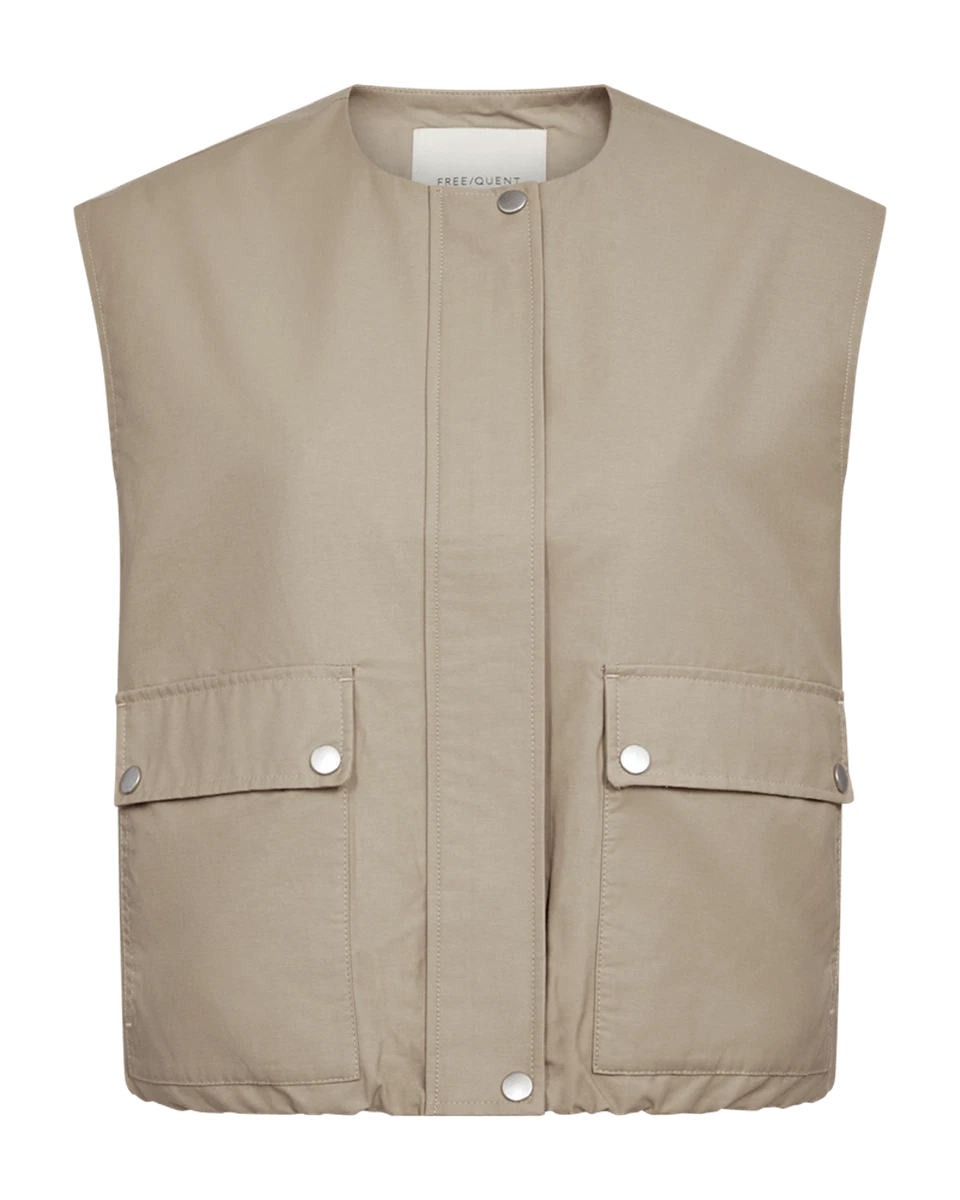 Freequent Gilet Cana Taupe 2