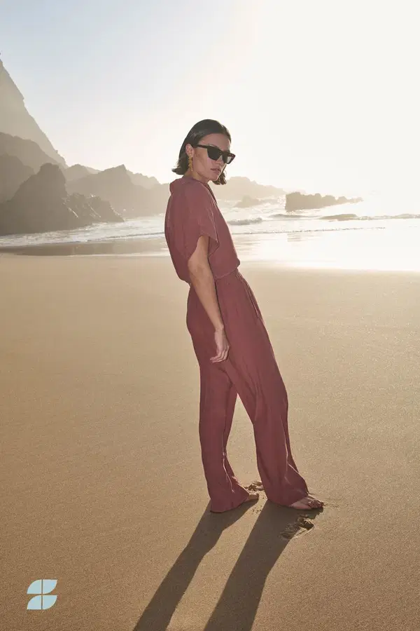 By-Bar Pantalon Benji Viscose Pan Rood 1