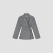 OLAF Blazer Wool Asym Grijs 2