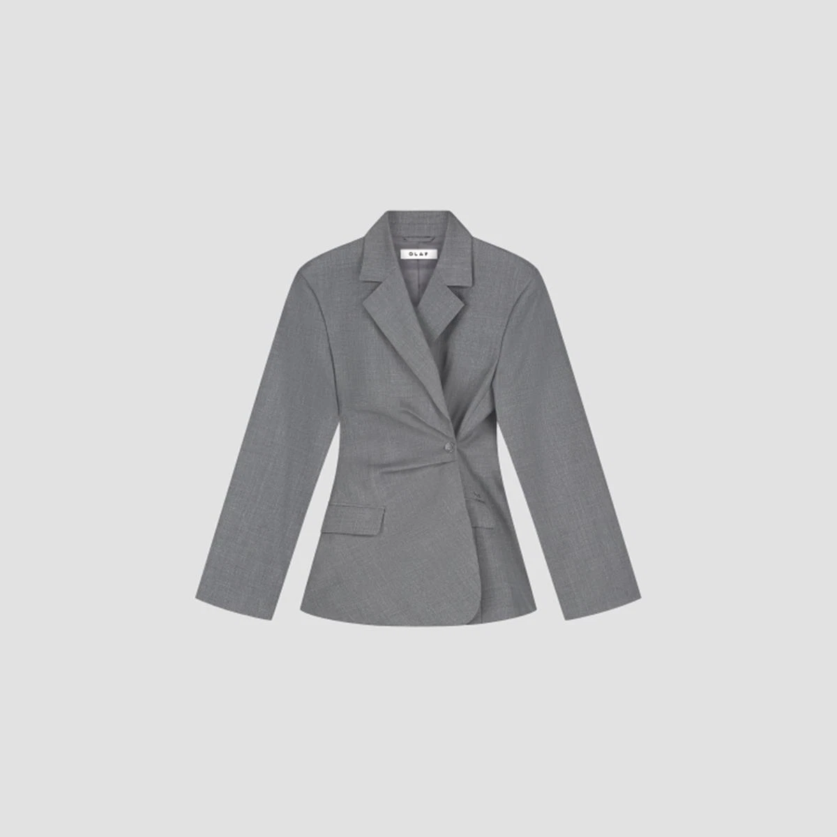 OLAF Blazer Wool Asym Grijs 2