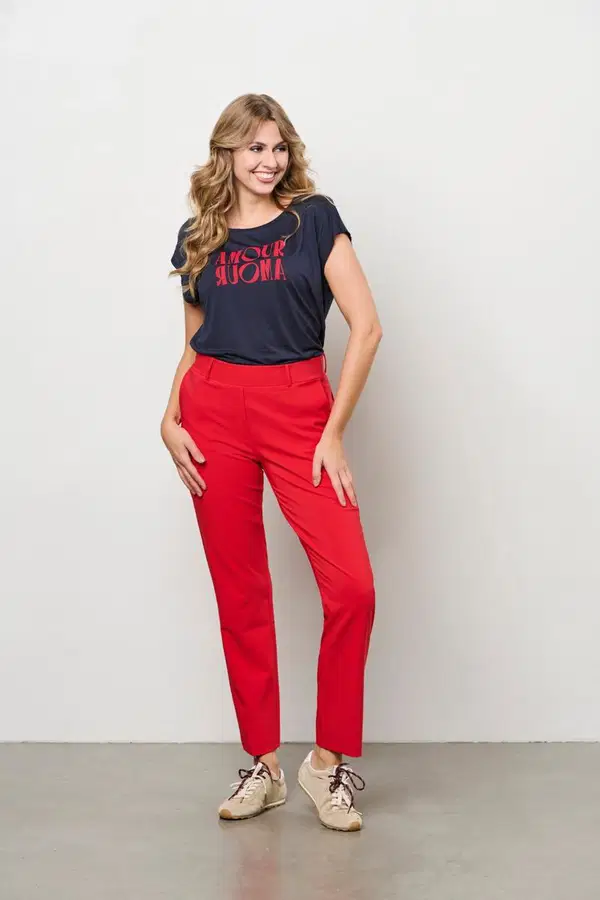 &Co Woman Pantalon Posie Rood 1
