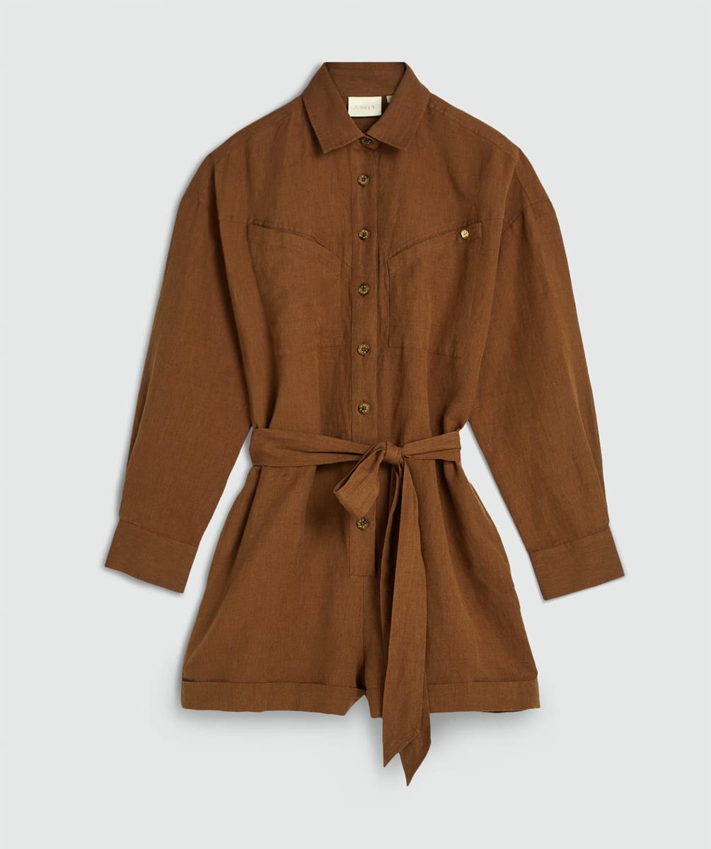 Josh V Playsuit Pienna Bruin 1