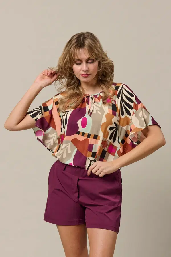 &Co Woman Pantalon Posie Paars 1
