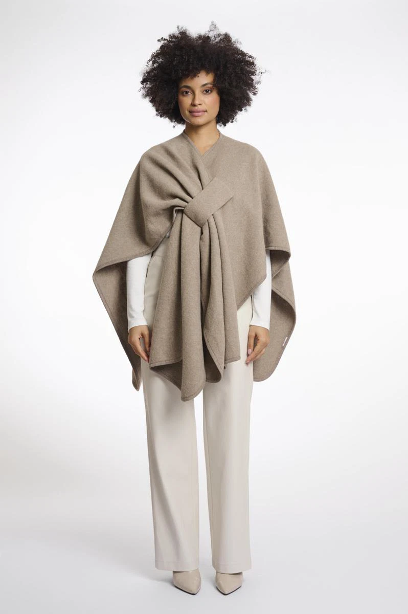 Rino & Pelle Poncho Marwa Taupe 1