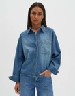 SOMEDAY Blouse Zebru Blauw 1