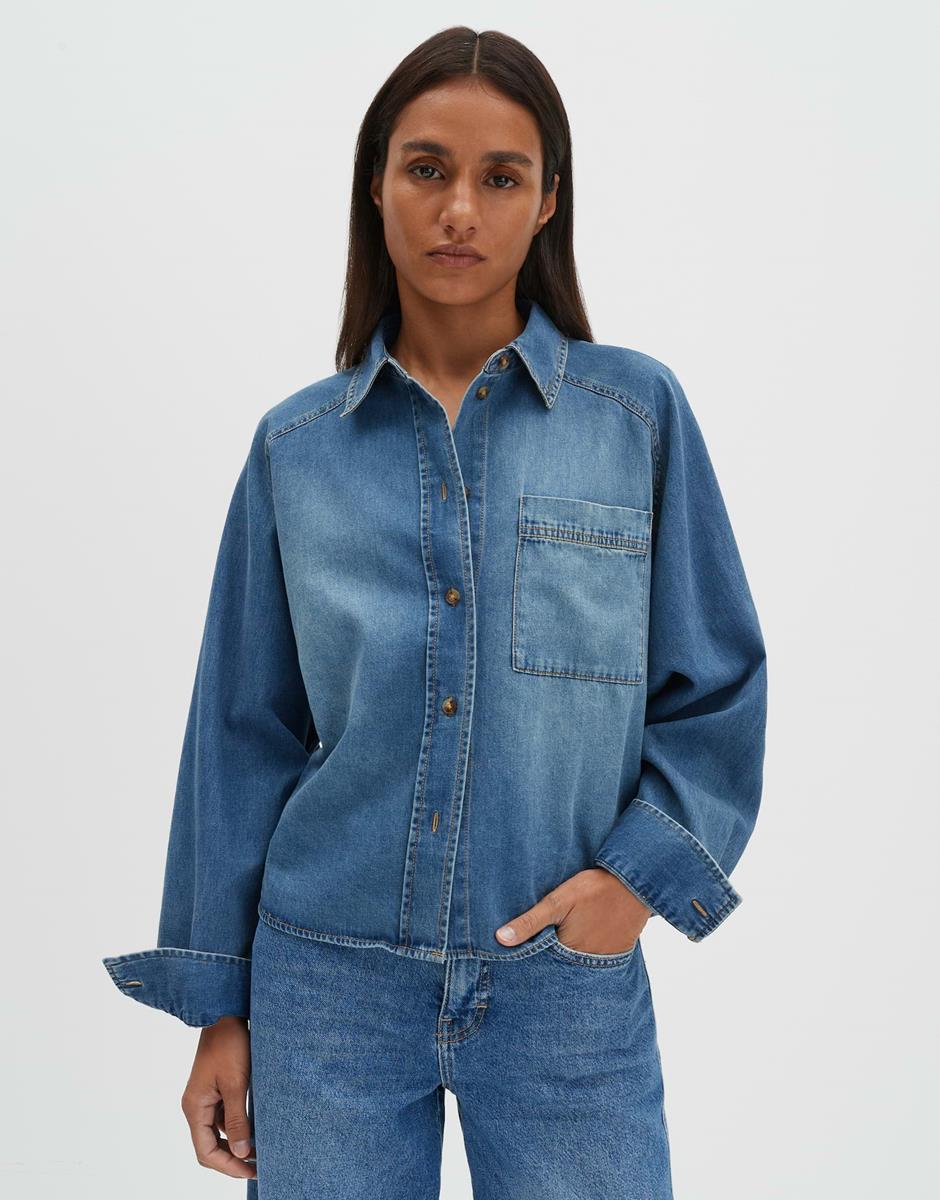 SOMEDAY Blouse Zebru Blauw 1