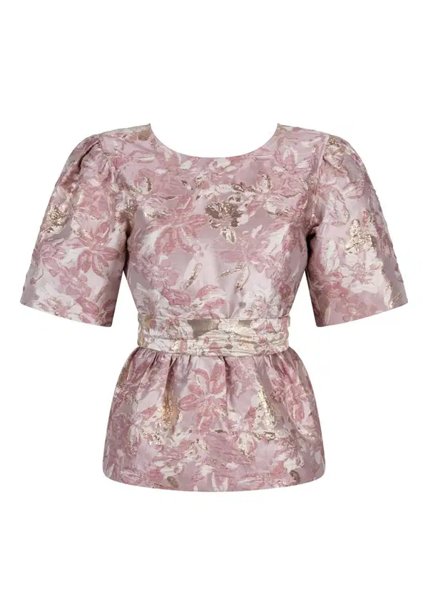 Aaiko Blouse GEORGIE JACQUARD Roze 1