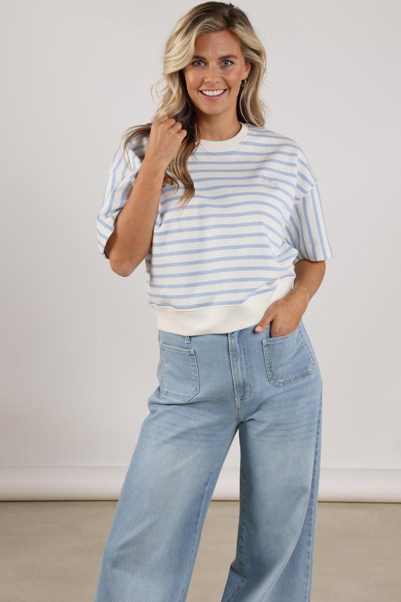 NUKUS Sweater Lotte Blauw 1