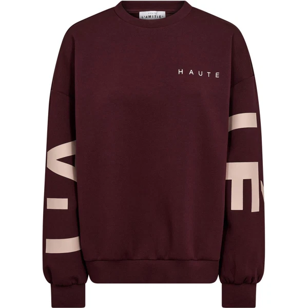 Haute L'Amitié Sweater Maxi Split Rood 1