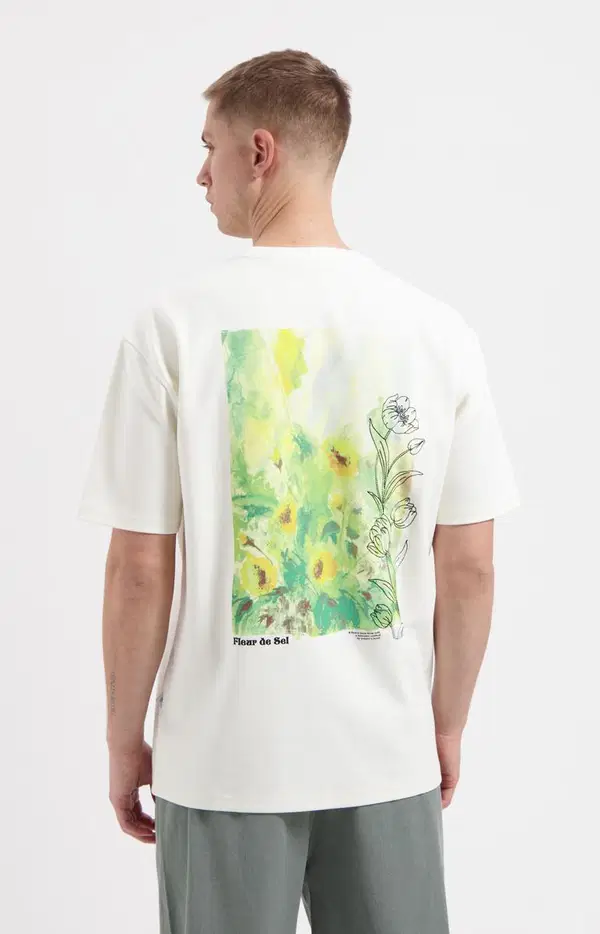 Law of the Sea T-Shirt Flora Artwork Off-White 1