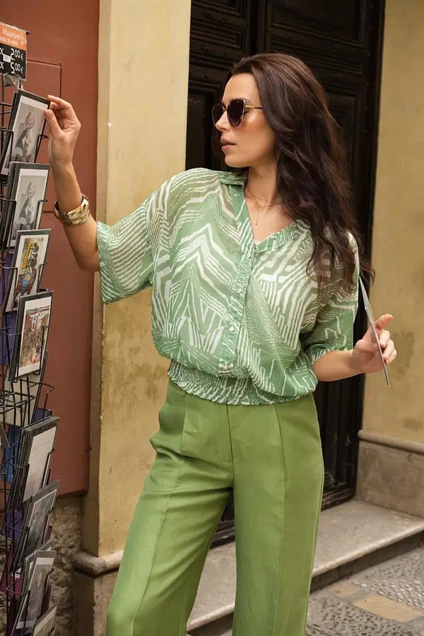 Label DOT Blouse 2611033 Groen 1