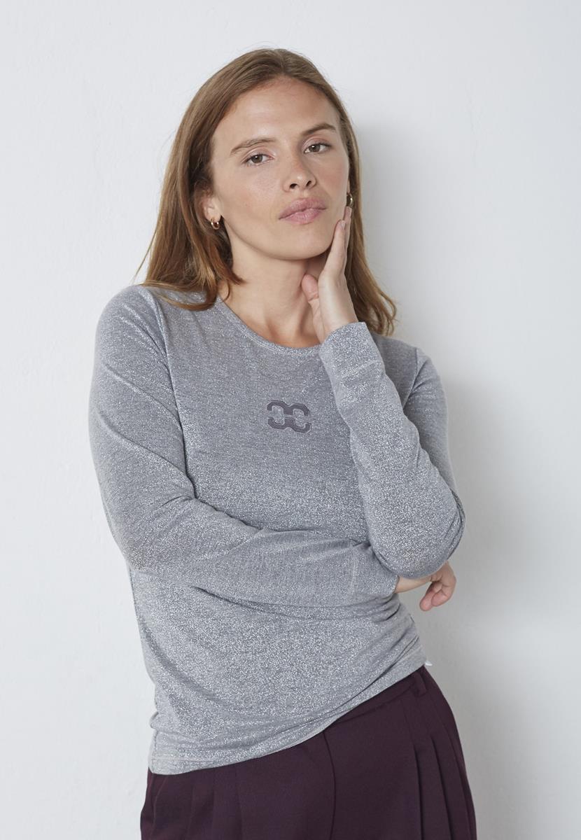 Co'Couture T-Shirt Manny Lurex Zilver 1