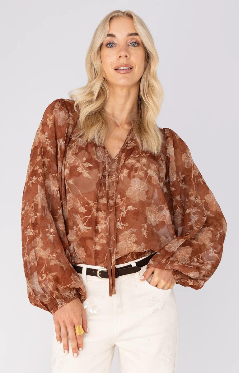 Anna Blouse 80a05-03846 Bruin 1