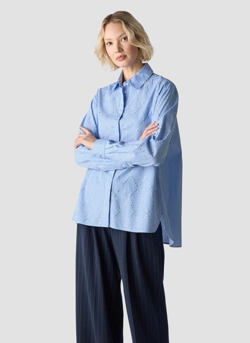 Le Comte Blouse 55-631106 Blauw 5