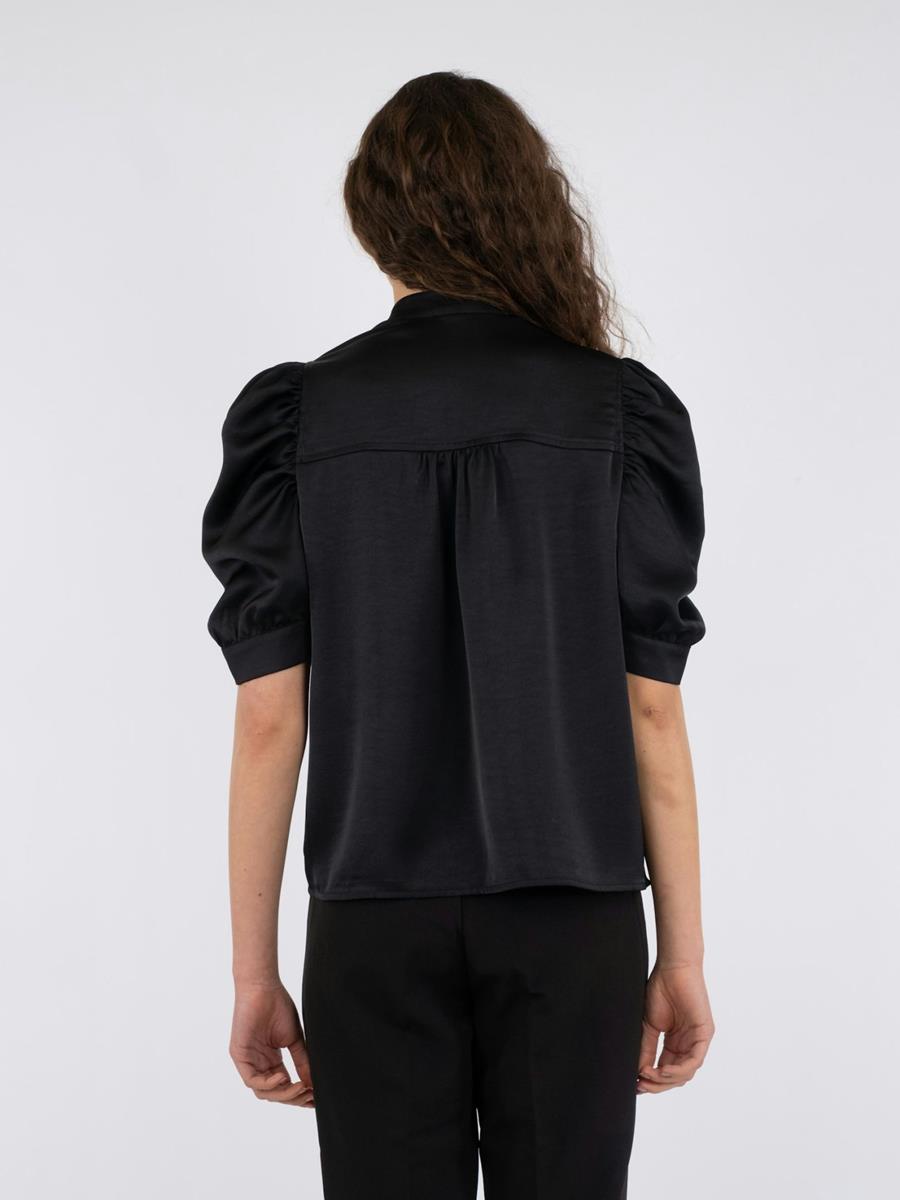 Neo Noir Neo Noir Blouse Roella Sateen Zwart 3