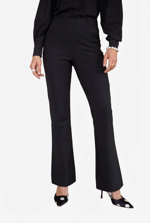 Studio Anneloes Pantalon Flair Bonded Zwart 1