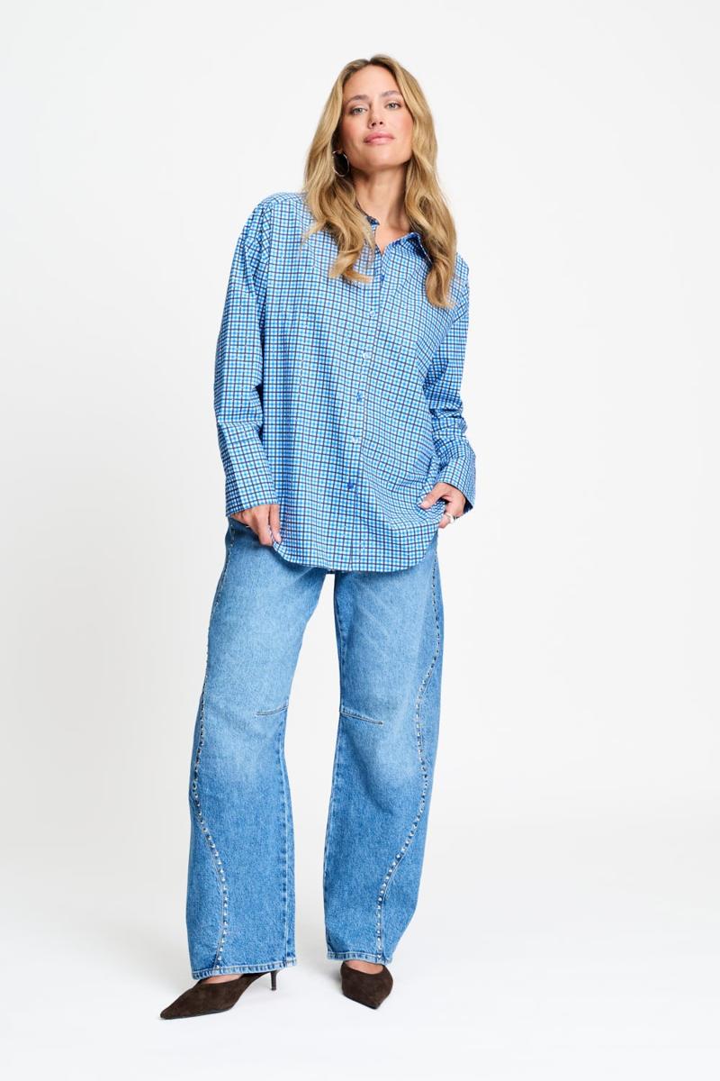 POM Amsterdam Blouse SP9709 Blauw 5