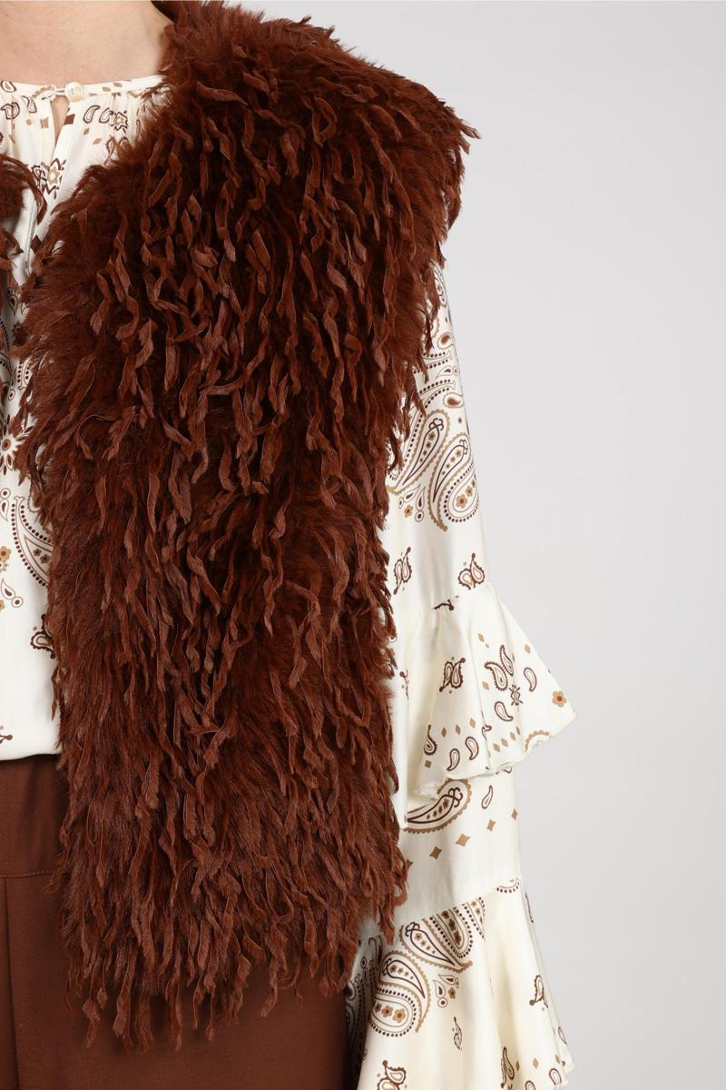 NUKUS Gilet Mila Bruin 5