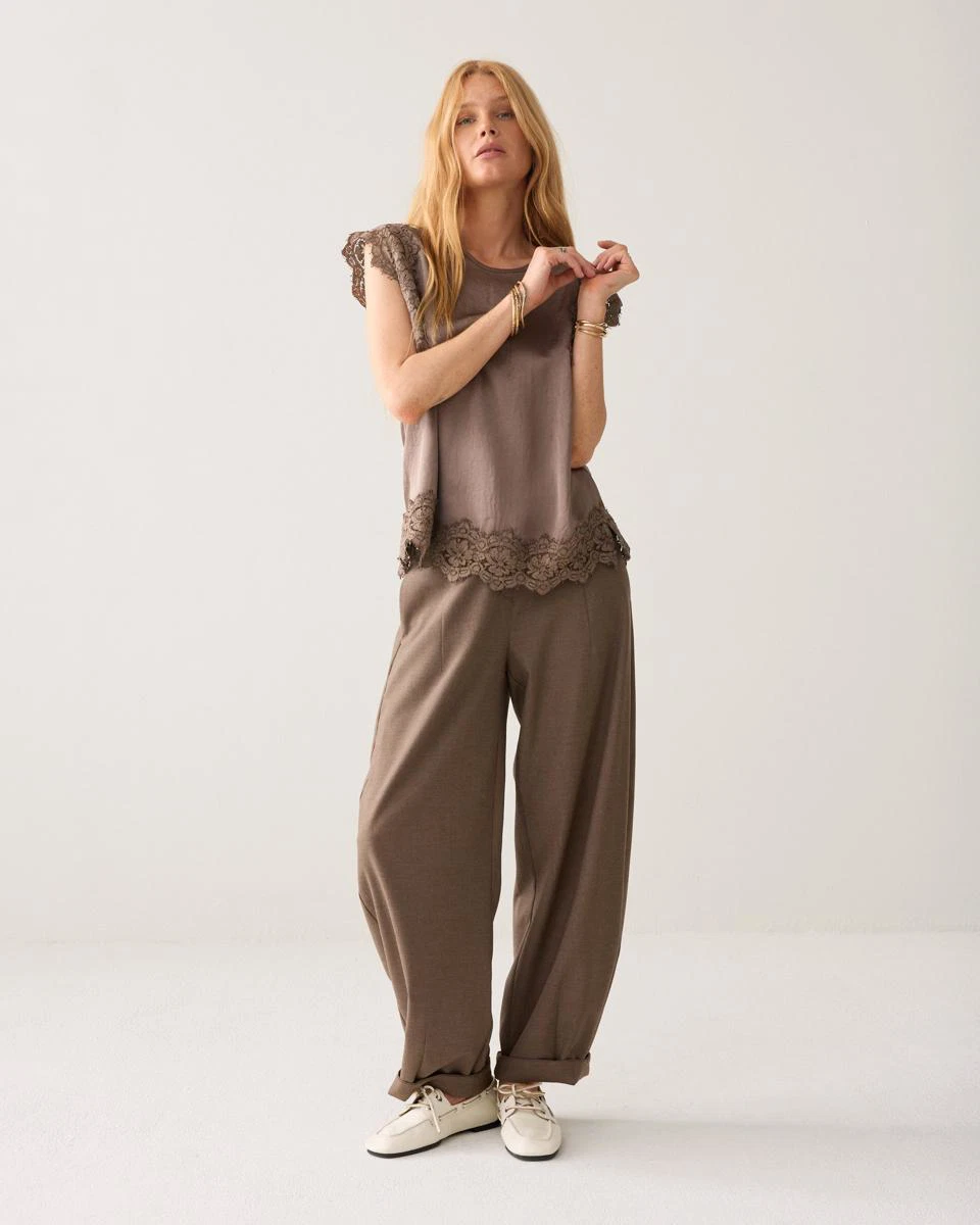 Summum Top 2s3542-12493 Taupe 1