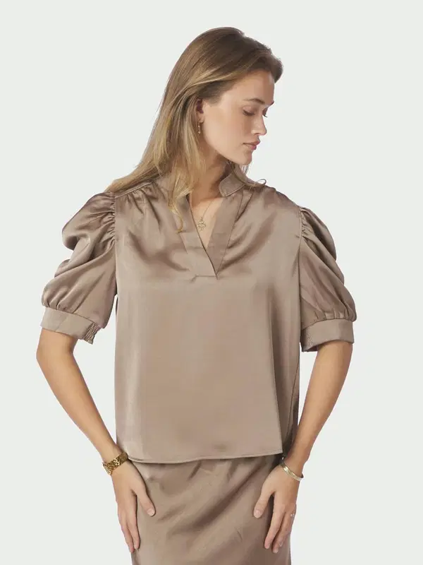 Neo Noir Blouse Roella Taupe 1