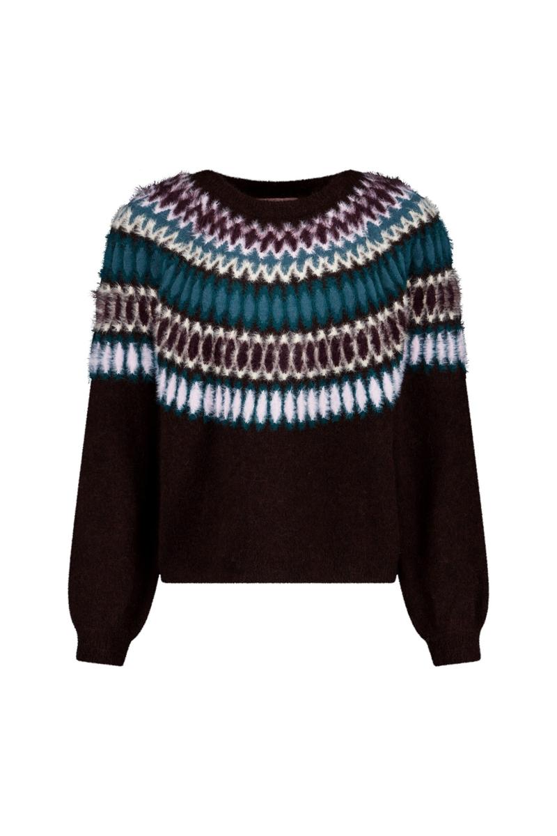 Studio Anneloes Trui Femmy fairisle pu Paars 1