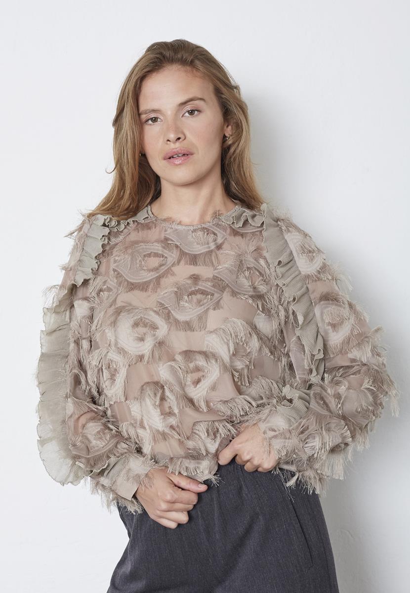 Co'Couture Blouse Syra Taupe 1