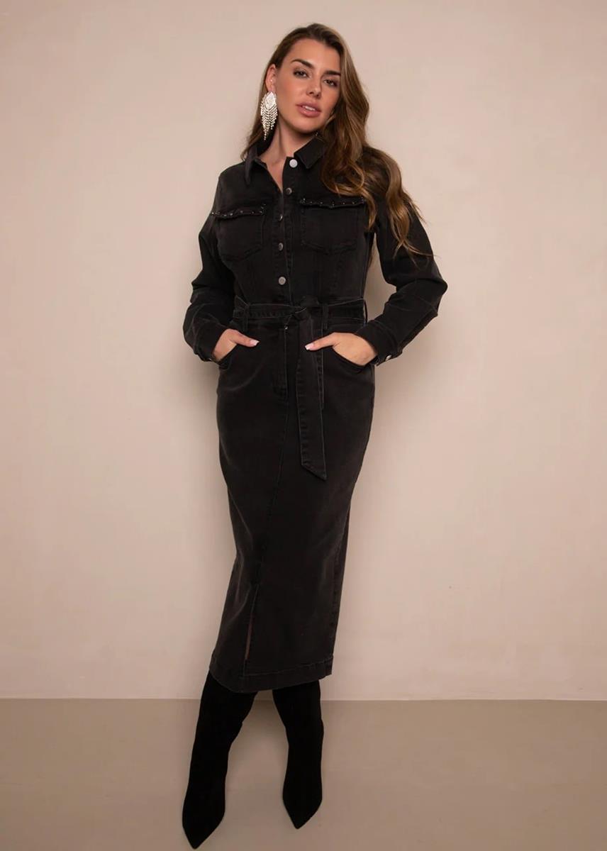 Freebird Jurk Danya Dnm-Stretch Zwart 1