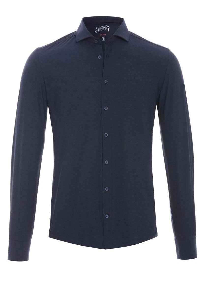 Pure Overhemd 3386-21150 Blauw 2