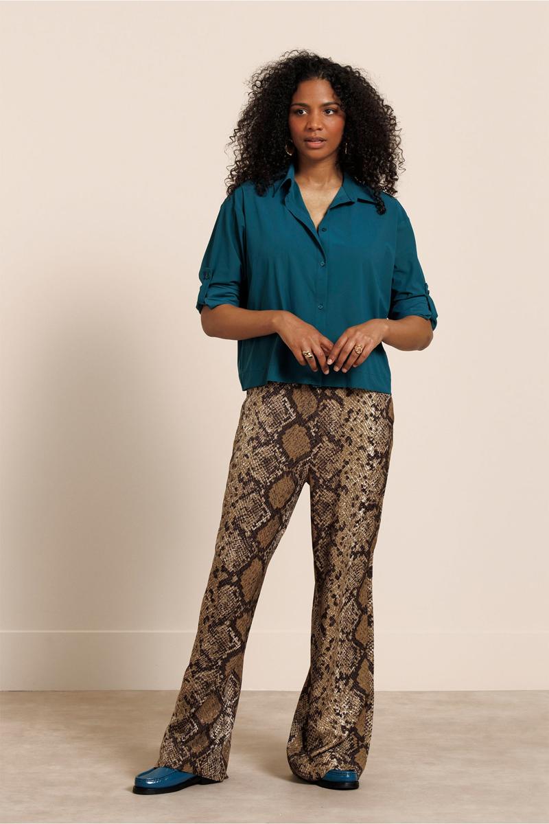 Studio Anneloes Pantalon Mienke snake trou Bruin 2