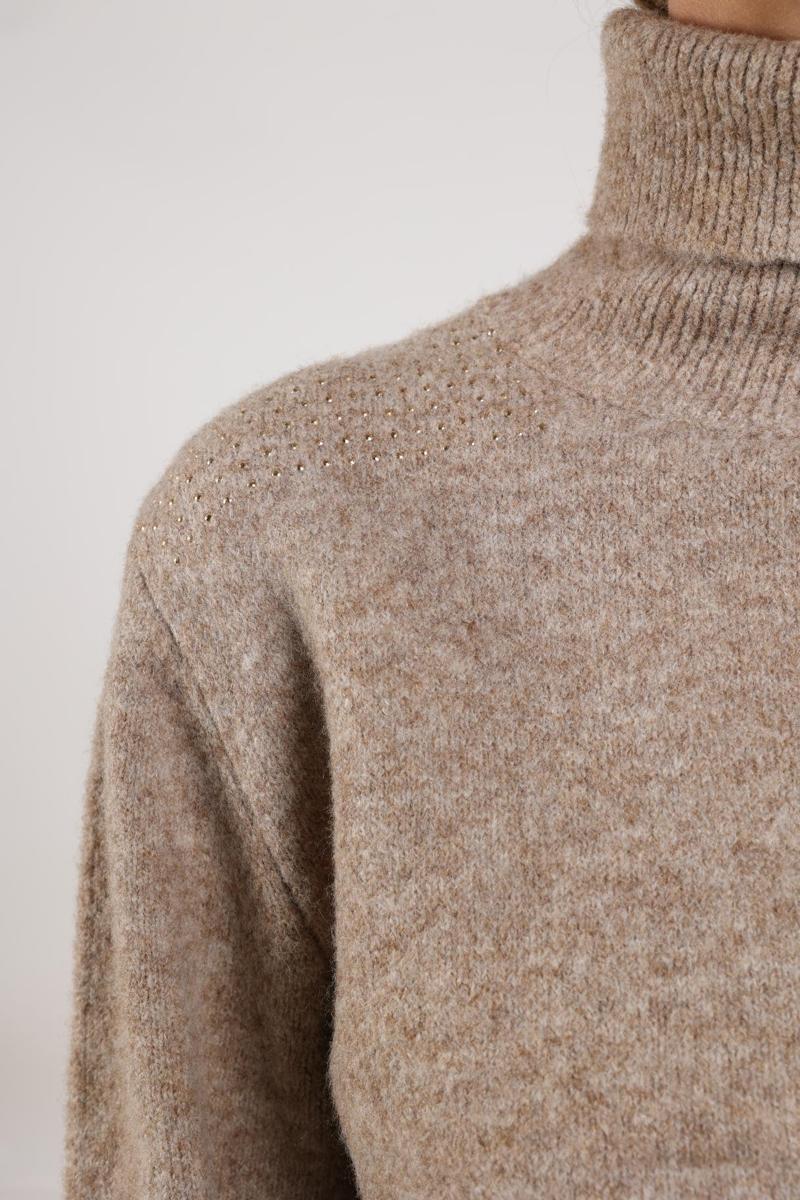 NUKUS Trui Steffie Taupe 5